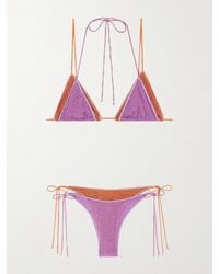 Oséree - Lumiere Double Metallic Bikini - Lyst
