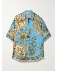 ALÉMAIS - Cassie Printed Silk-Satin Shirt - Lyst