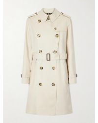 Burberry - Kensington Double-Breasted Belted Cotton-Gabardine Trench Coat - Lyst
