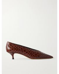 Le Monde Beryl - Babouche 40 Croc-Effect Leather Pumps - Lyst