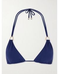 Away That Day - Gili Embellished Triangle Bikini Top - Lyst