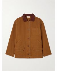 Doen - Pascual Corduroy-Trimmed Cotton-Canvas Jacket - Lyst