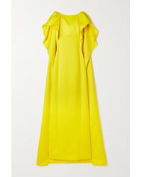 Huishan Zhang Amory Gown Canary Duchesse - Yellow