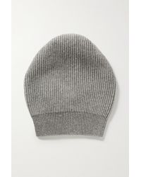 Brunello Cucinelli Sequin-embellished Metallic Ribbed-knit Beanie - Grey