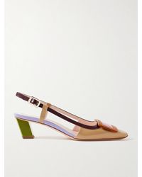 Roger Vivier - Belle Vivier 45 Color-Block Patent-Leather Slingback Pumps - Lyst