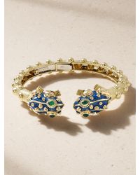David Webb - Baby Frog 18-Karat, Emerald And Enamel Bangle - Lyst