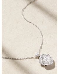 David Morris - Frozen Kiss 18-Karat Diamond Necklace - Lyst