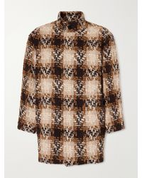 Saint Laurent - Checked Wool-Blend Tweed Jacket - Lyst