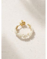 Sophie Bille Brahe - Boucle Parc 14-Karat Recycled Pearl Single Hoop Earring - Lyst