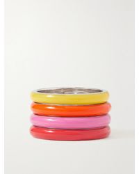 Fry Powers - The Warm Set Unicorn Set Of Four Sterling And Enamel Rings - Lyst