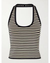 Calle Del Mar - Halterneck Striped Knitted Top - Lyst