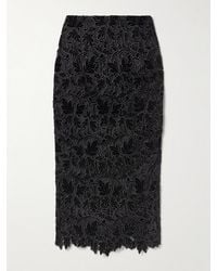 Cara Cara - Sienna Midirock Aus Guipure-Spitze Aus Samt - Lyst