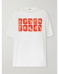 Bode - Rodeo O Printed Cotton-Jersey T-Shirt - Lyst