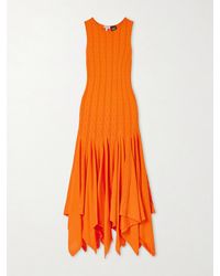 Loewe - Paula's Ibiza Pointelle-Knit Cotton-Jersey Midi Dress - Lyst