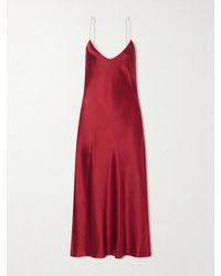 Comme Si - Bias Slip Silk-Charmeuse Slip Midi Dress - Lyst
