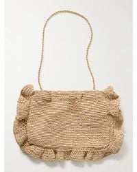 Loeffler Randall - Mavis Ruffled Raffia Shoulder Bag - Lyst