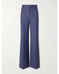 Victoria Beckham - Alina Woven Wide-Leg Pants - Lyst