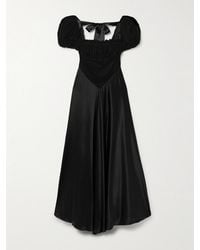 Rodarte - Robe Du Soir En Velours Et En Satin De Soie À Liens - Lyst