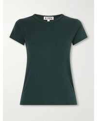 ÉTERNE - Short Sleeve Baby Tee Cotton And Modal-Blend Jersey T-Shirt - Lyst