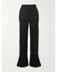 Wales Bonner - Coltrane Wool And Cotton-Blend Drill Flared Pants - Lyst