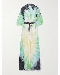 Gabriela Hearst - Daisy Belted Tie-Dyed Cashmere, Silk And Wool-Blend Maxi Dress - Lyst