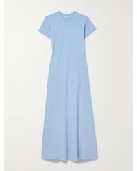 Proenza Schouler - Noelle Midikleid Aus Jersey Aus Einer Baumwollmischung Mit Raffungen - Lyst