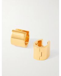 TOTEME - Petite Signature Recycled-Plated Hoop Earrings - Lyst