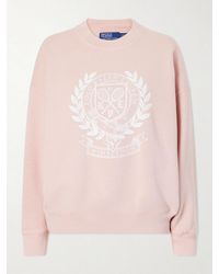 Polo Ralph Lauren - Wimbledon Logo-Printed Cotton-Blend Jersey Sweatshirt - Lyst