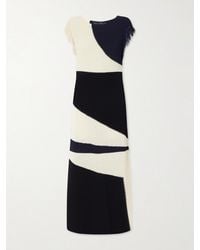 Proenza Schouler - Saskia Intarsia-Knit Woven Midi Dress - Lyst