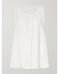 Doen - Nessie Broderie Anglaise Organic Cotton Mini Dress - Lyst