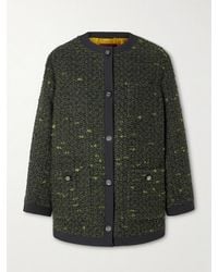 Gucci - Crepe-Trimmed Wool-Blend Bouclé Jacket - Lyst