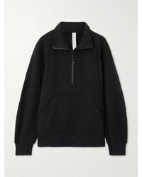 lululemon - Scuba Cotton-Blend Jersey Half-Zip Sweater - Lyst