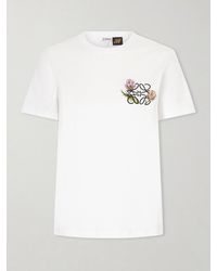 Loewe - Paula's Ibiza Anagram Embroidered Cotton-Jersey T-Shirt - Lyst