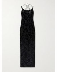 SIR. - Robe Du Soir Dos Ouvert En Velours Dévoré Vittoria - Lyst