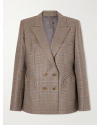 Blazé Milano - Saona Charmer Double-Breasted Checked Virgin Wool Blazer - Lyst