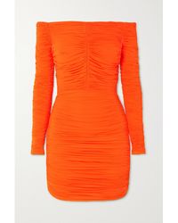 Alex Perry - Hadley Off-The-Shoulder Ruched Stretch-Jersey Mini Dress - Lyst