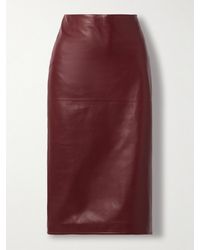 Veronica de Piante - Nova Leather Midi Skirt - Lyst