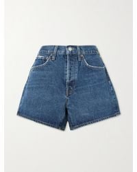 Agolde - Parker Long Clean Organic Denim Shorts - Lyst
