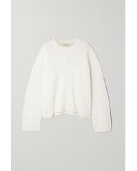Peter Do Panelled Ribbed Cotton Jumper - White