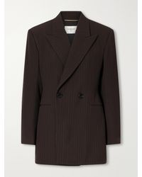 Saint Laurent - Striped Wool-Blend Blazer - Lyst