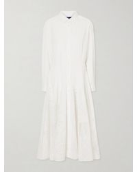 Polo Ralph Lauren - Broderie Anglaise Cotton Midi Dress - Lyst