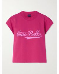 Balenciaga - Cropped Distressed Printed Cotton-Blend Jersey T-Shirt - Lyst