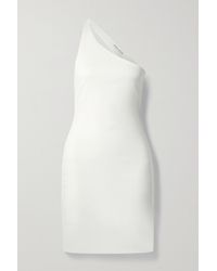 Alice + Olivia Rosia Rückenfreies Minikleid Aus Stretch-jersey Mit Asymmetrischer Schulterpartie - Weiß