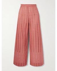 Alix Of Bohemia - Otto Rouge Embroidered Cotton Pants - Lyst