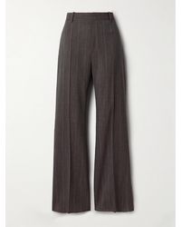 Bottega Veneta - Pantalon Droit En Laine Mélangée À Rayures - Lyst