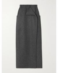 Max Mara - Messina Wrap-Effect Wool And Cashmere-Blend Maxi Skirt - Lyst