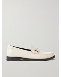 Saint Laurent - Le Loafer Loafers Aus Leder Mit Logoapplikation - Lyst