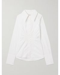 S.S.Daley - Eeva Ruched Cotton-Poplin Shirt - Lyst