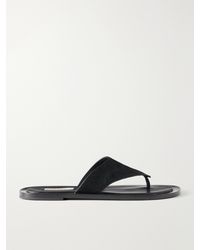 TOTEME - Suede Thong Sandals - Lyst
