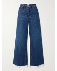 FRAME - Le Low Baggy Hoch Sitzende Jeans Mit Weitem Bein Aus Bio-Denim Mit Distressed-Details - Lyst